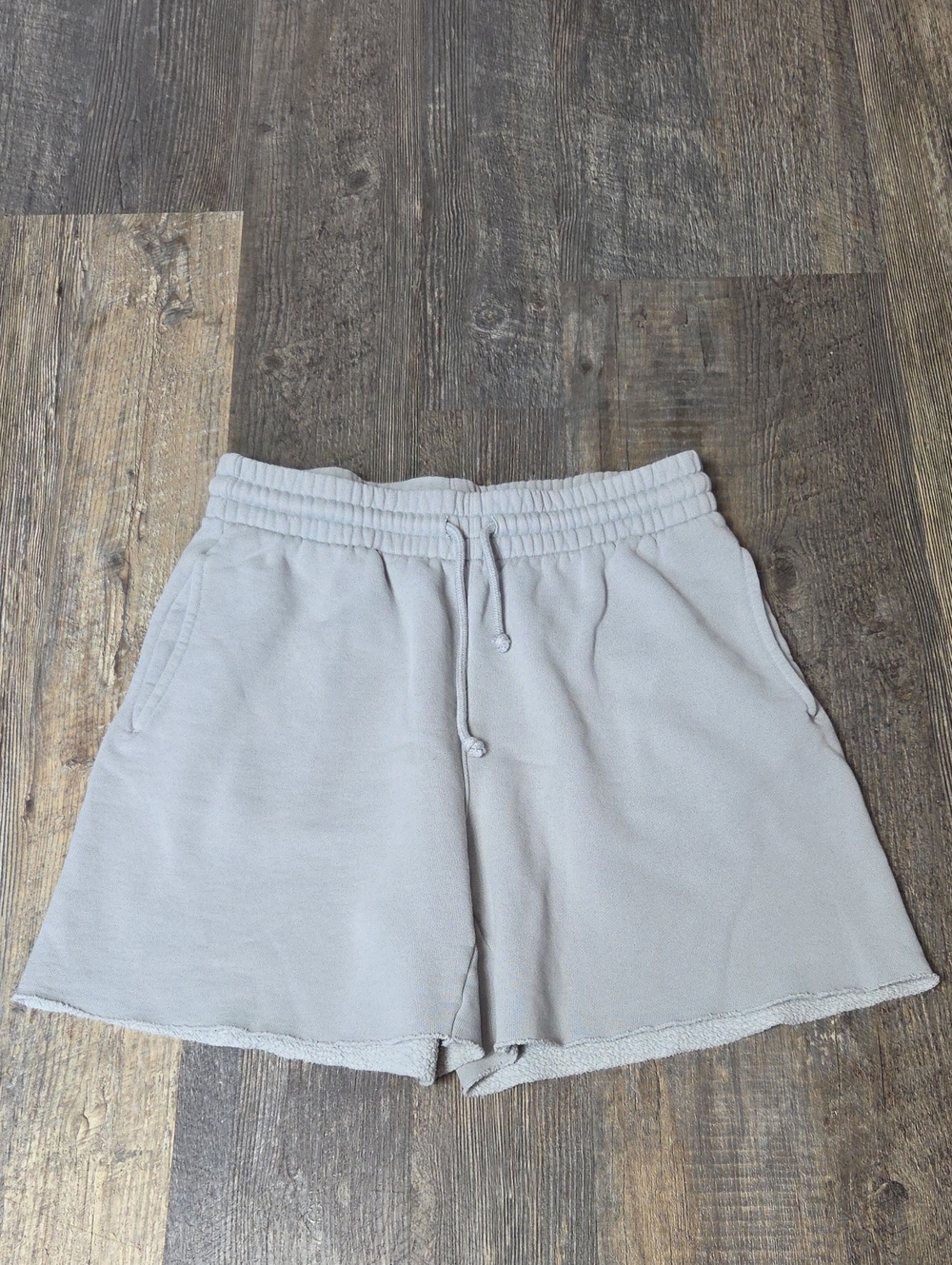 TNA Women's Athletic Shorts - Light Gray Cozy